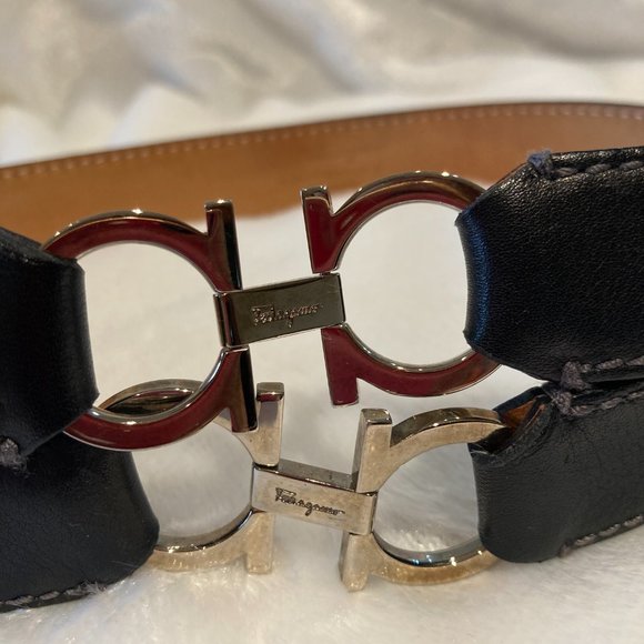 Salvatore Ferragamo Ladies Belt with Metal Logo Inserts main image 5